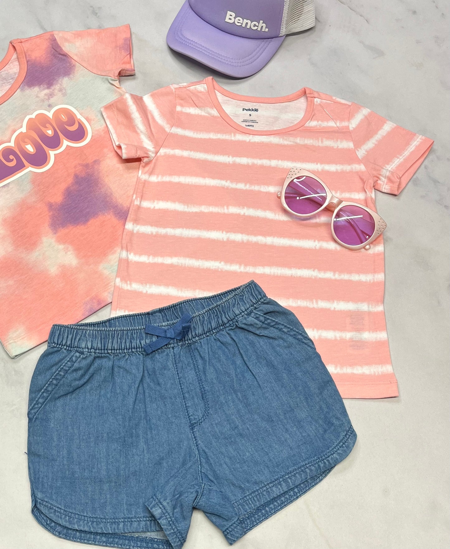 😍 Duo Ensemble : 2x t-Shirts Pekkle 5 ans fille neuf !