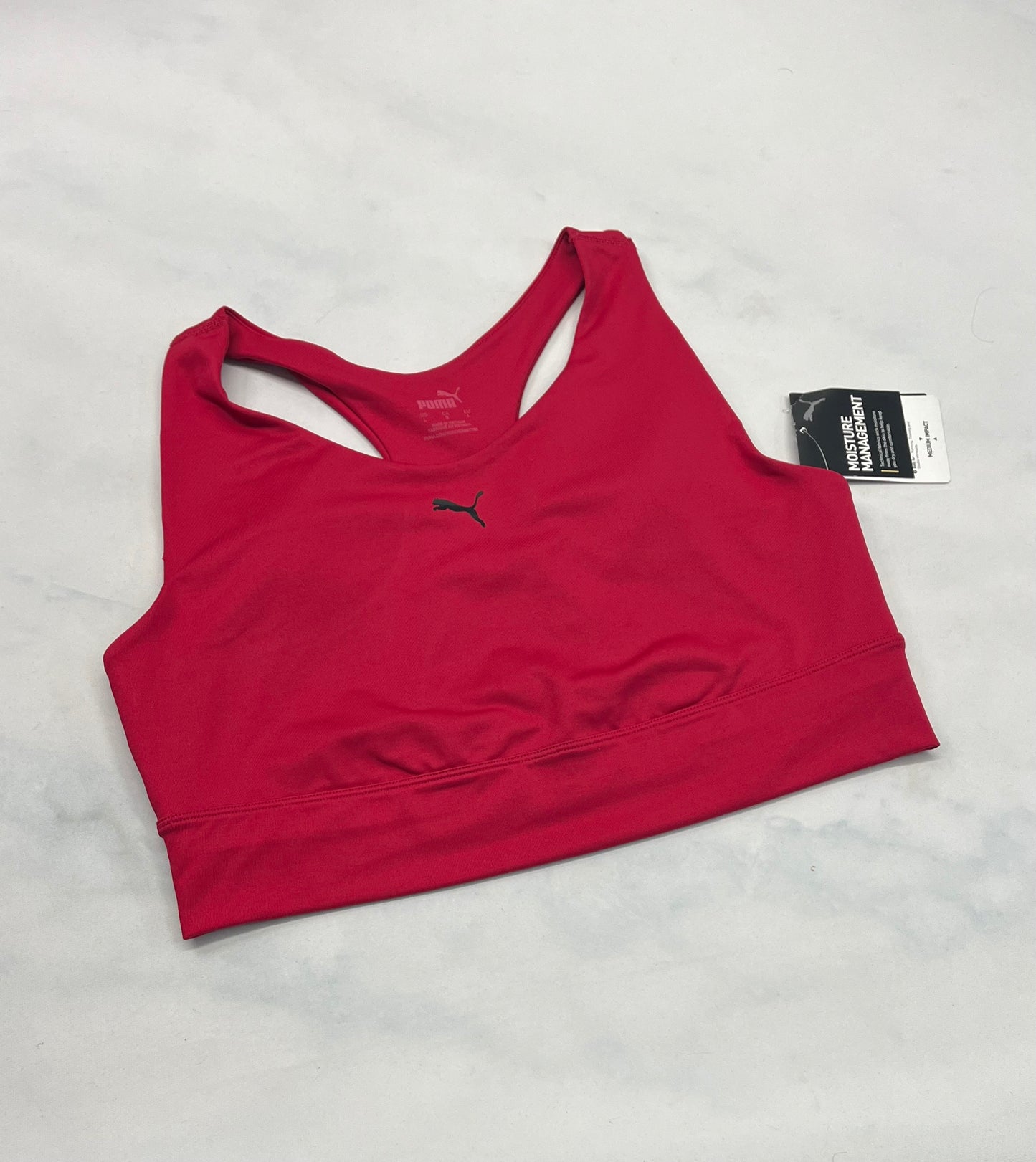 PUMA : top mi long sport pad.amovible neuf ! ( rouge framboise) neuf! L/ femme .