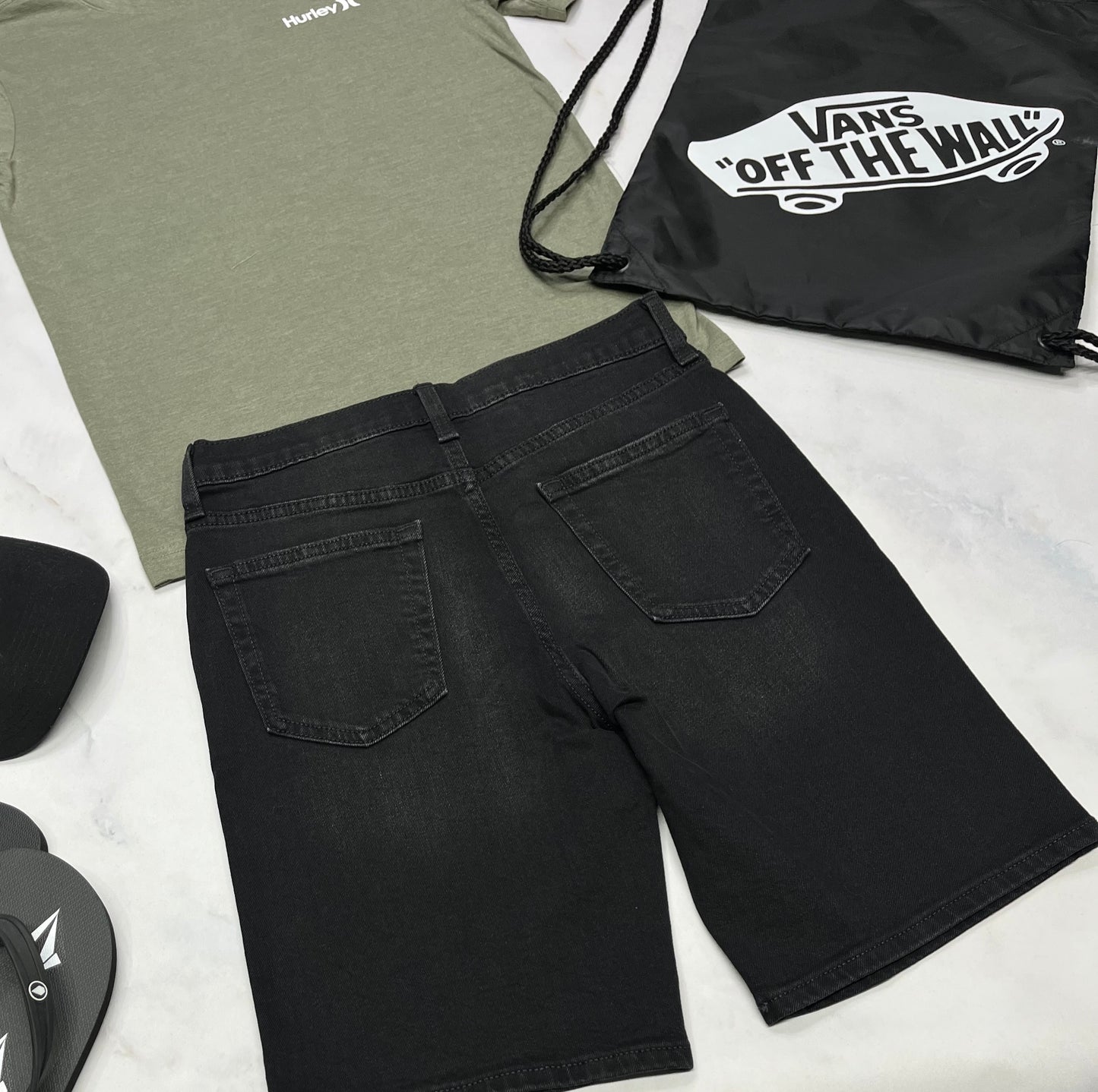 🌿 Bermuda / jeans : stretch 14 ans garçon ajustable neuf !