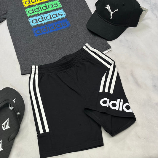 💫 Bermuda : Adidas en ouaté noir pas trop épais ni mince 6 (5-6 ans confo) garçon neuf !