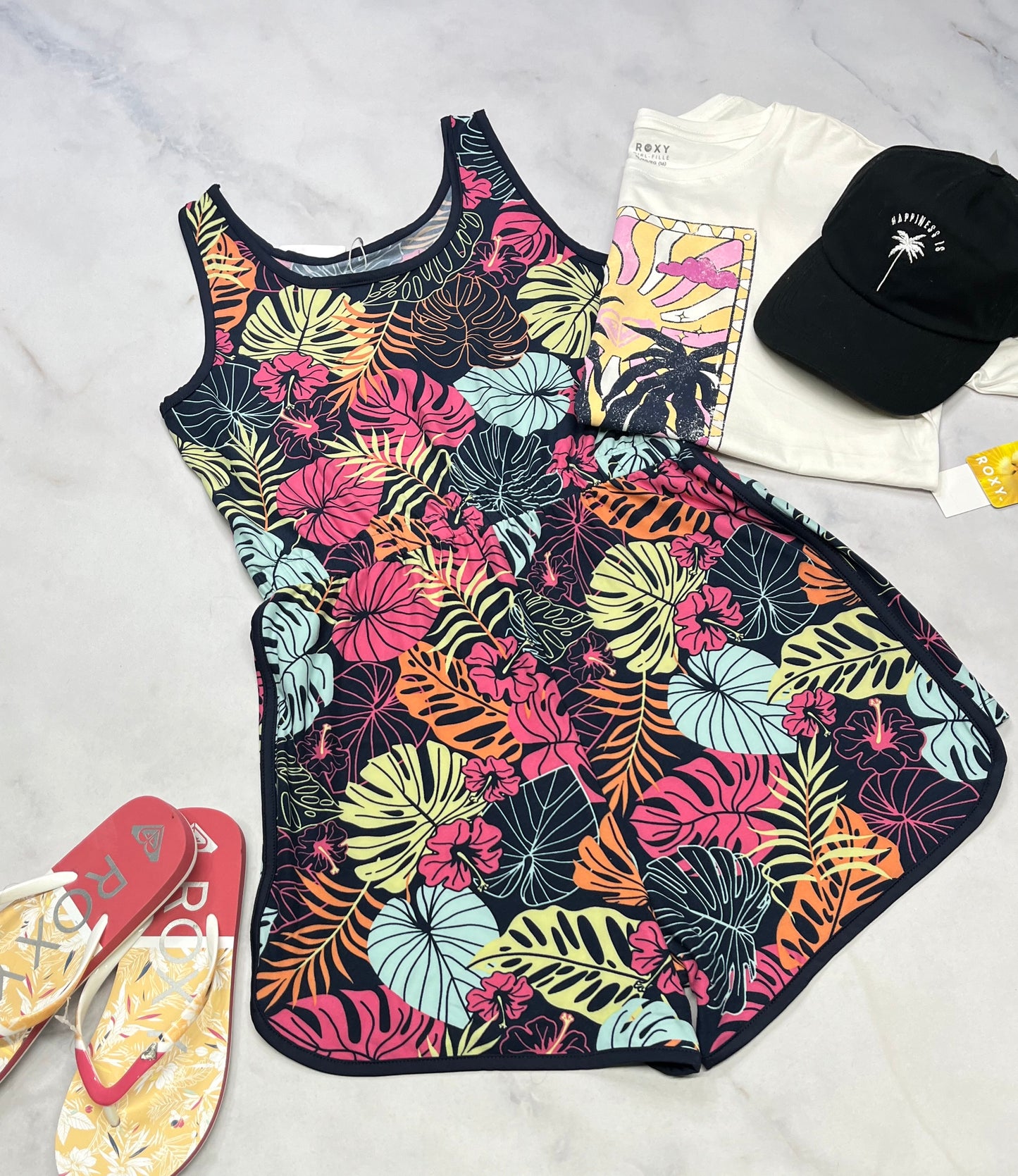 🌿 1 pièce short : fleurie soft stretch 16 ans fille neuf !