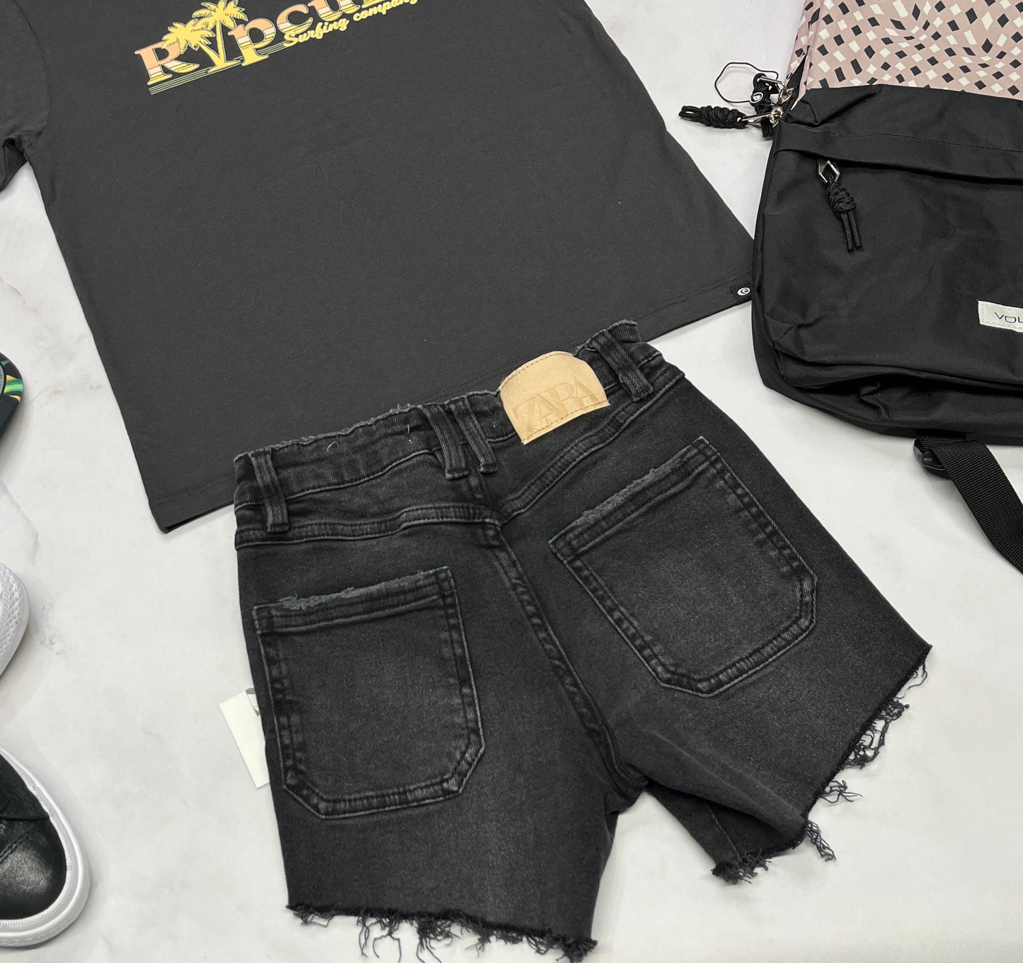 🌼 Short : jeans ZARA 8 ans fille ajustable / stretch neuve .