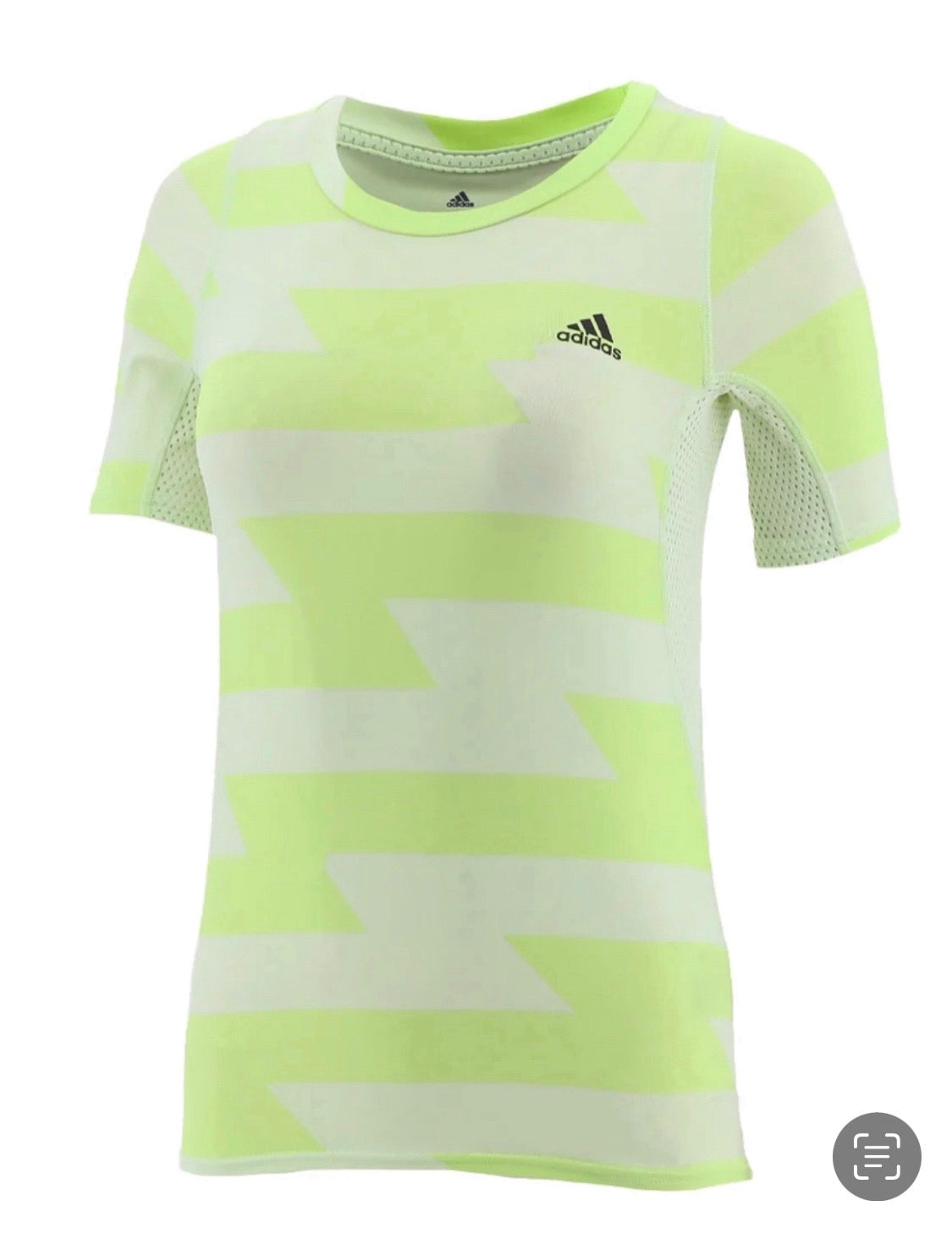 💫 Manche courte : Adidas Running/en tissu de sport qui respire . L/ fit stretch ( M-L) femme neuf !