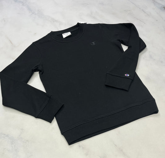 Champion : Ouaté noir logo brodé ton sur ton fait 13-14 ans garçon neuf!