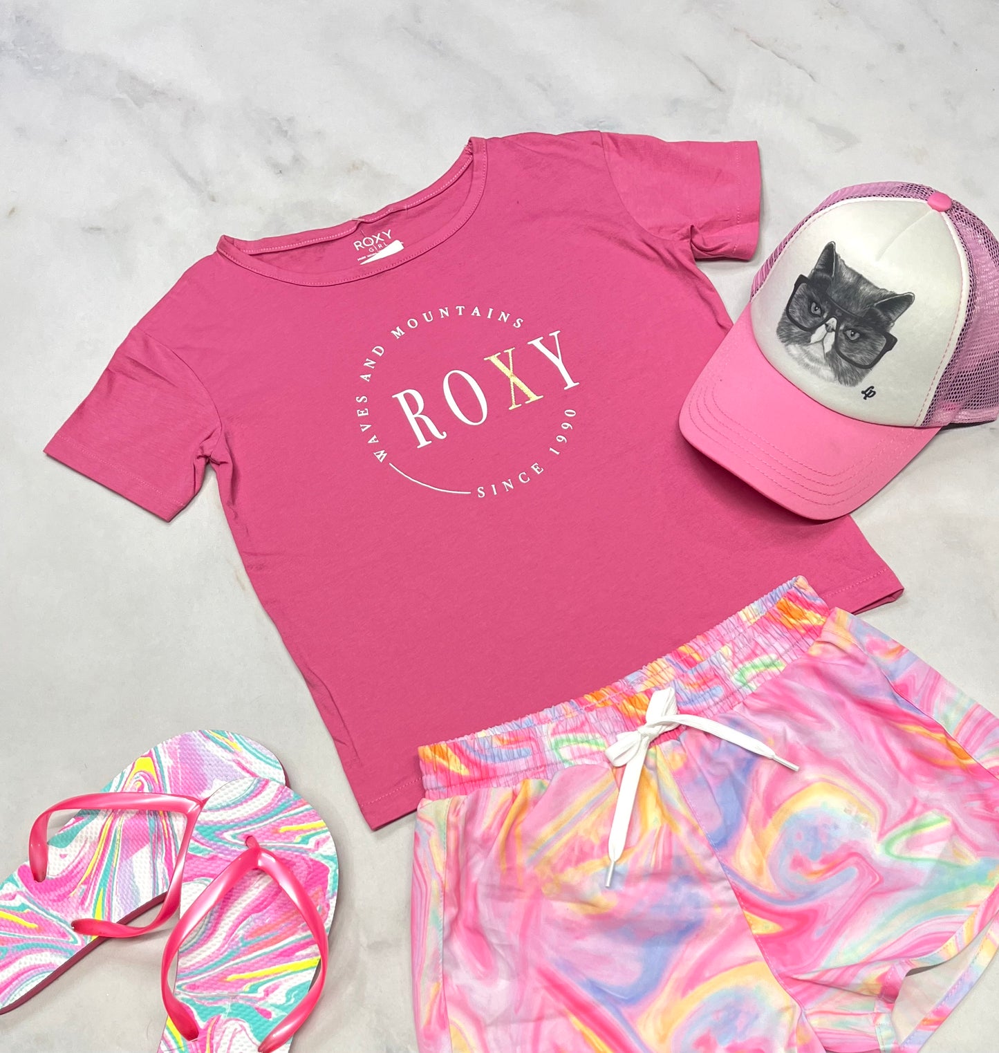 🌸ROXY : Manche courte fait 6x coupe Boxy neuf !