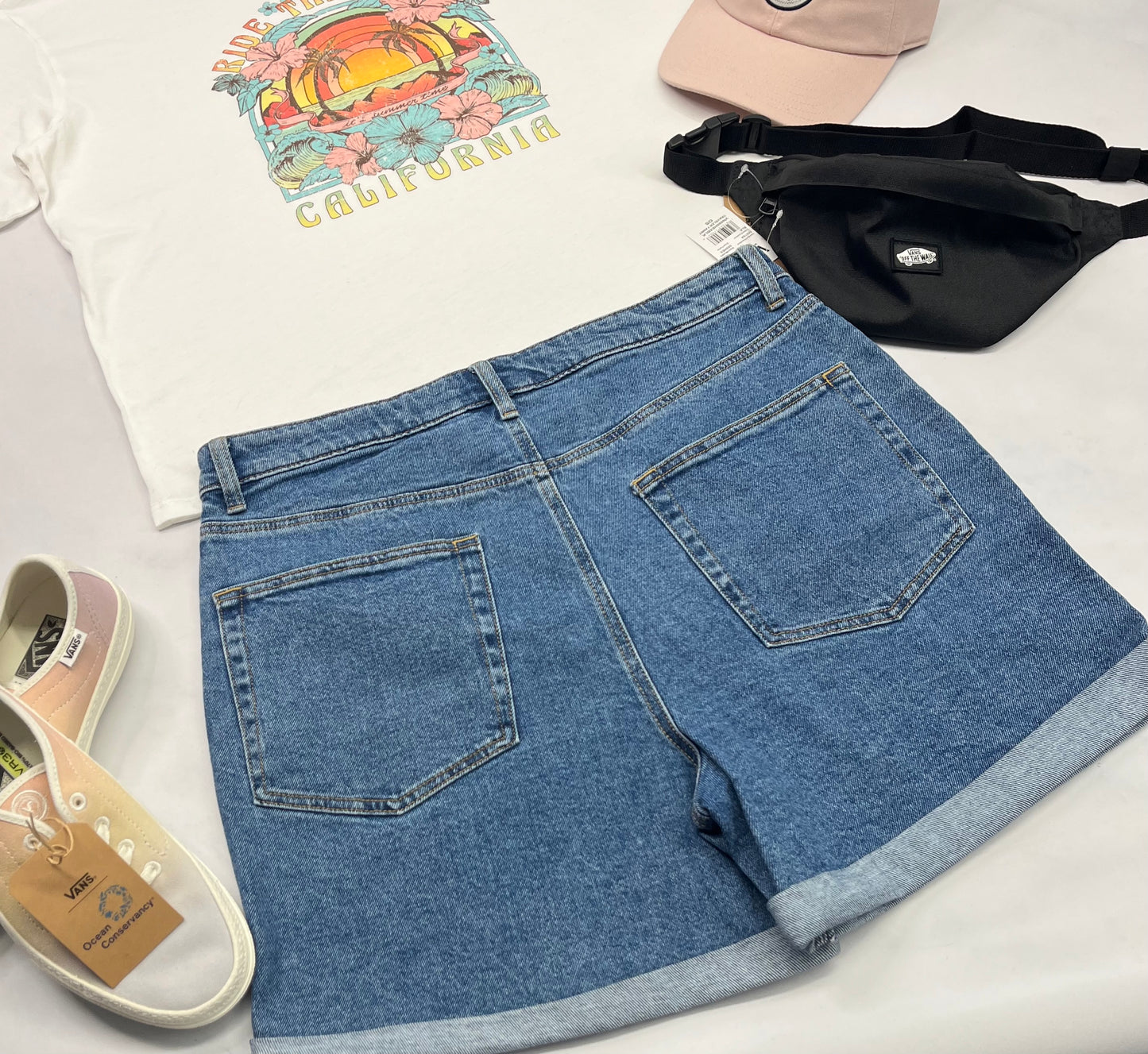 🌸 Short jeans : Steve Madden L/ femme taille haute neuve !