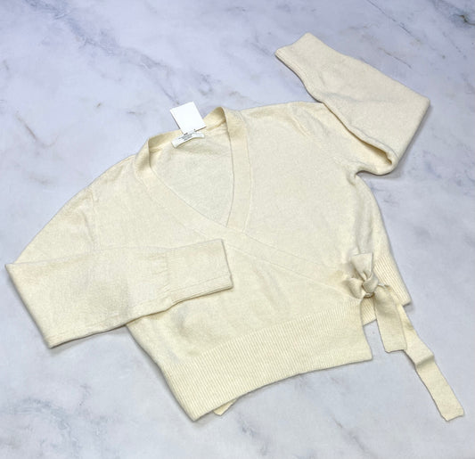 Tricot : doux cache cœur ajustable 12-14 ans