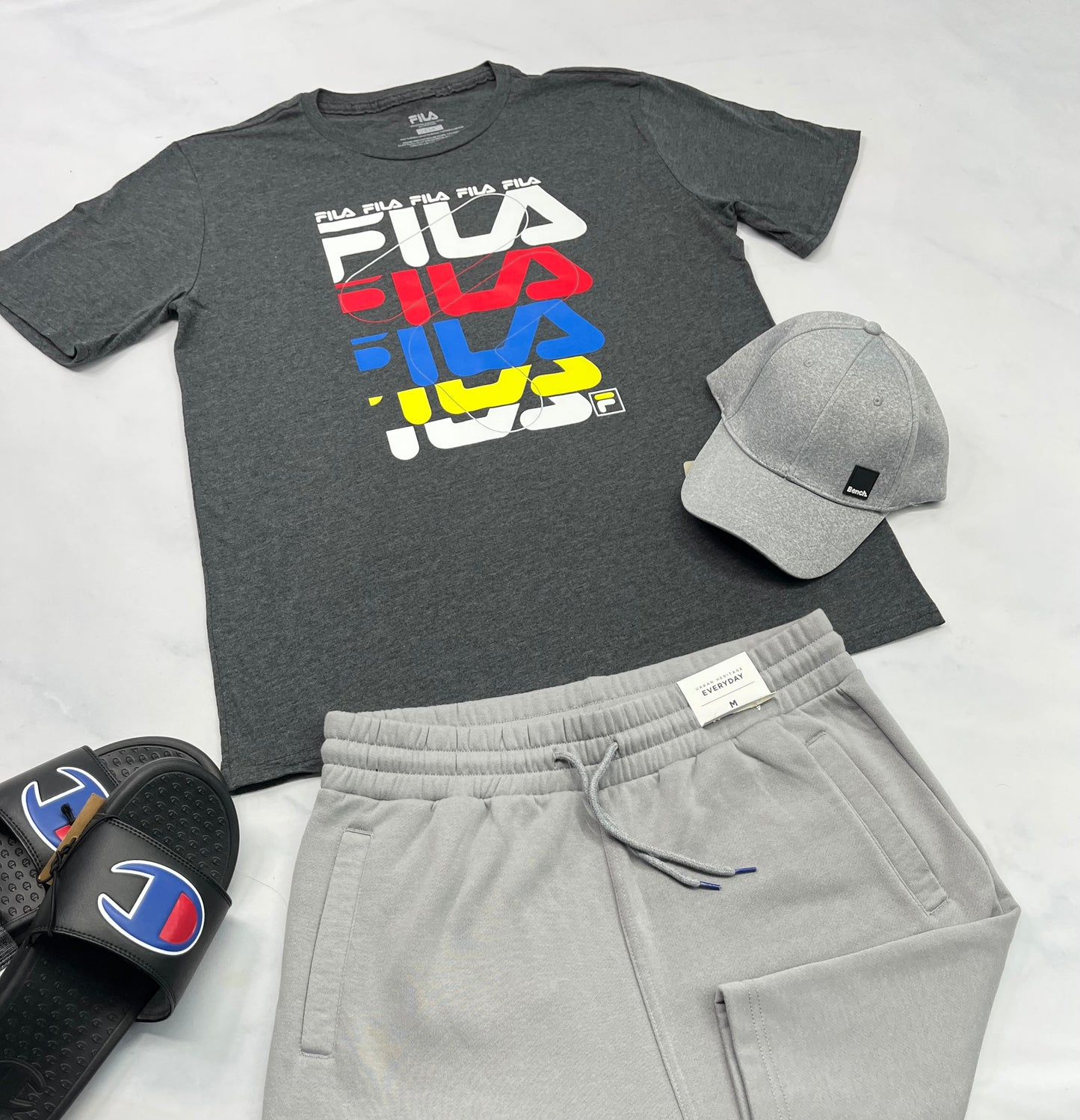 🤩 T-Shirt : Fila charcoal souple L/ homme neuf !