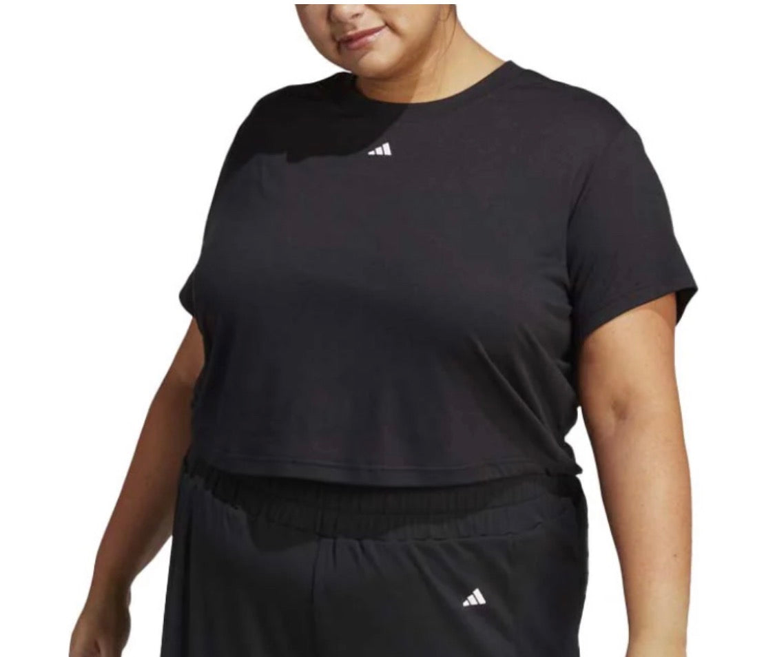 ☀️ Manche courte : Adidas noir soft look écourté ! 2XL( xxl confo ) neuf ! Bas du dos superbe .