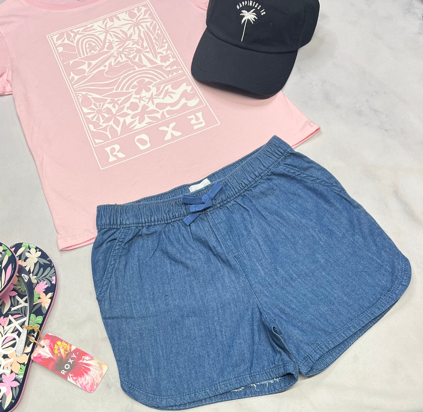 🌴 Short : jeans souple fait + (12-13 ans) fille neuve !