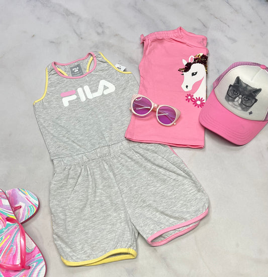 💕 1 pièce short : Fila 5-6 ans fille neuf !