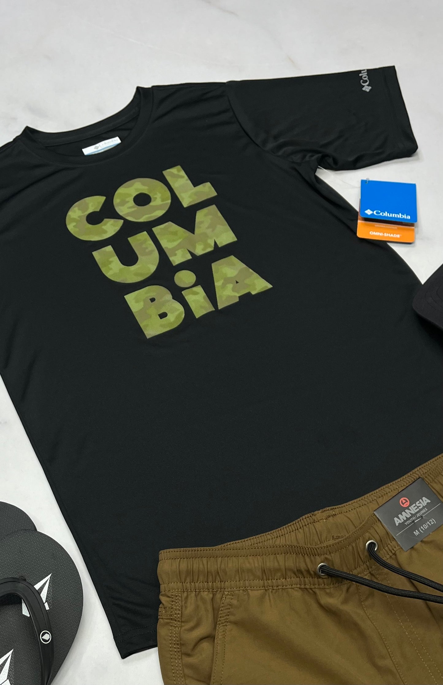 🌴 T-Shirt : Columbia en tissu de sport 14-16 ans garçon neuf !