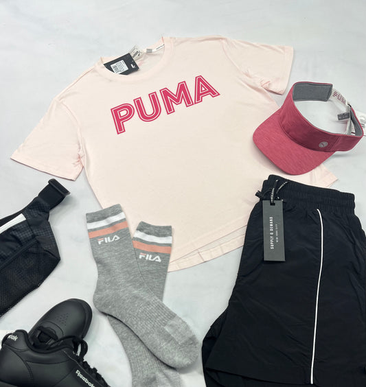 😍 Manche courte : rose Puma Small femme neuf !