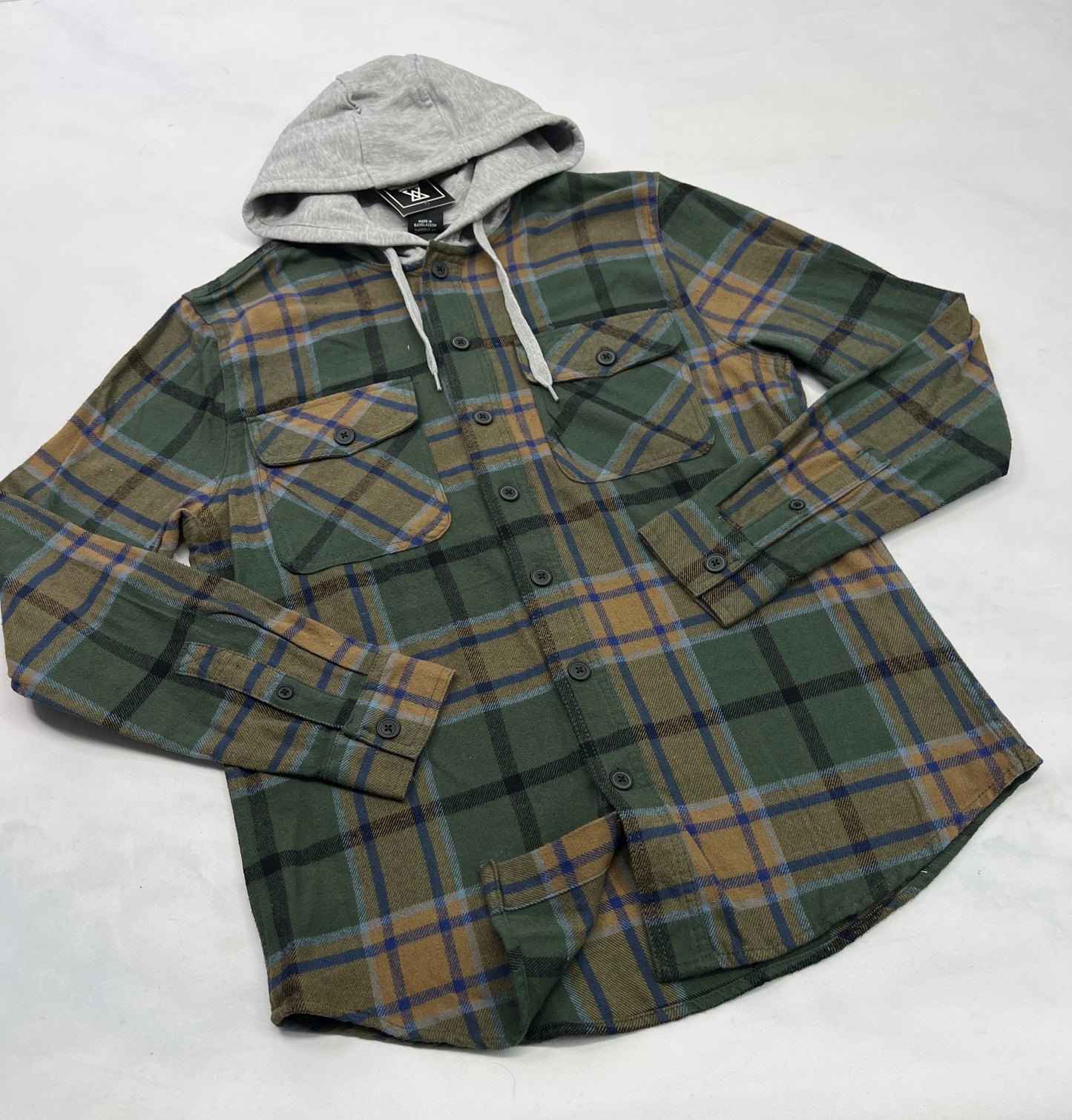 Arsenic : Chemise en flanelle douce avec capuchon intégré M/ homme neuve.