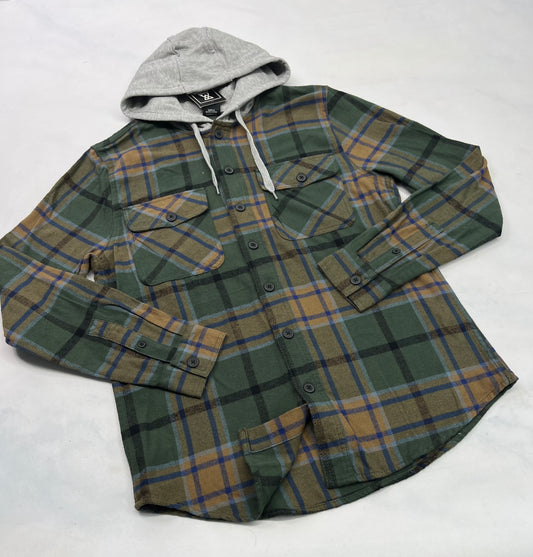 Arsenic : Chemise en flanelle douce avec capuchon intégré M/ homme neuve.