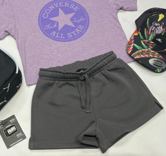 💜 Short grise : Tag en ouaté confo 5-6-7 ans fille neuve .