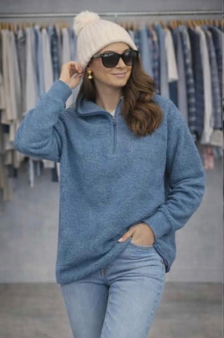 ❄️ Manche longue : avec demi zip tout doux à l’intérieur  fait M/ femme état neuf !