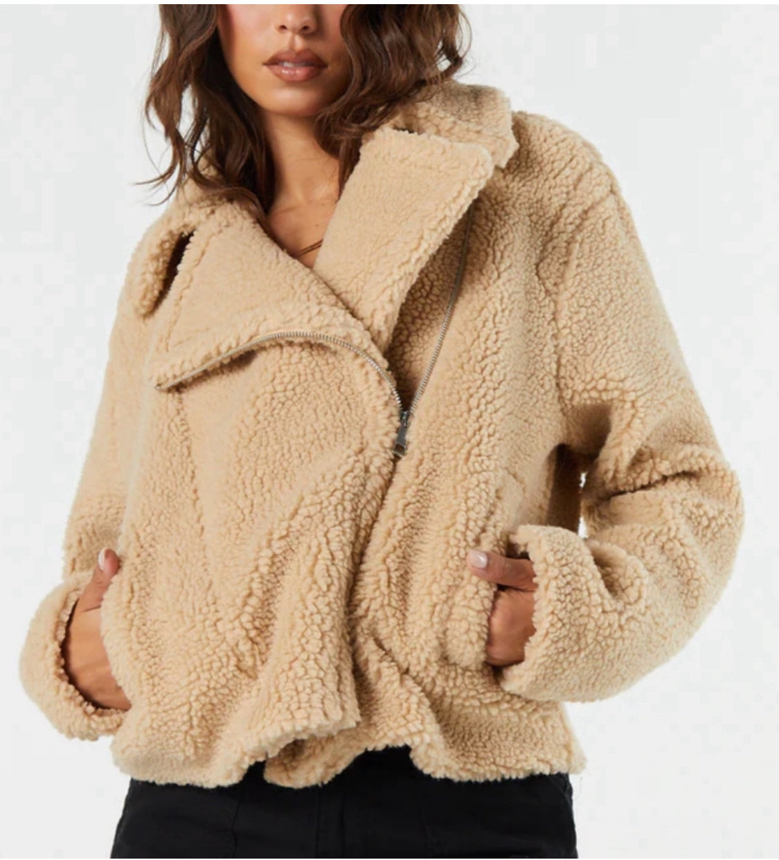 Manteau : Mi saison en Sherpa XL/ femme neuf !