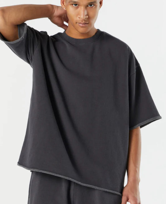 T-Shirt ouate gris L/ ample homme
