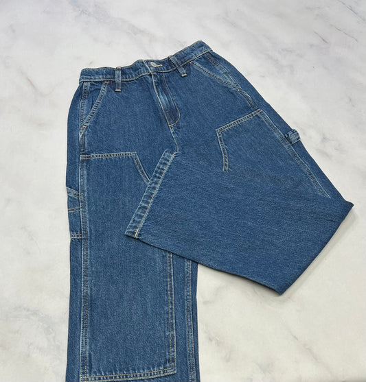 Jeans : taille haute décontracté fille .