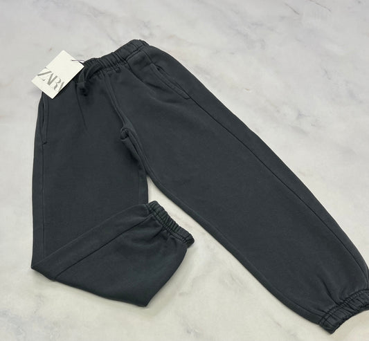 ZARA : Jog charcoal look vieillit tendance taille haute neuf! 6 ans fille coupe confo .
