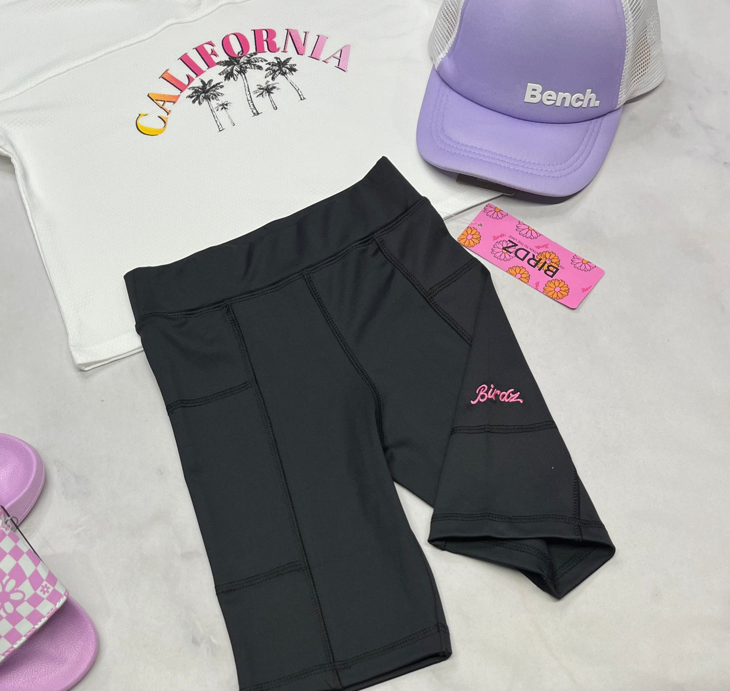 🌷 Cuissard : BIRDZ tissu de sport taille haute stretch . 6 ans fille neuf !