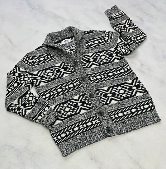 Veste en tricot: avec poches comme neuve ! 10-12 ans garçon .