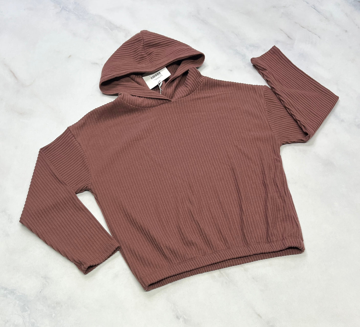 Cagoule douce : texturé stretch de partout couleur : veux rose neuve ! 6 ans Tag fille .