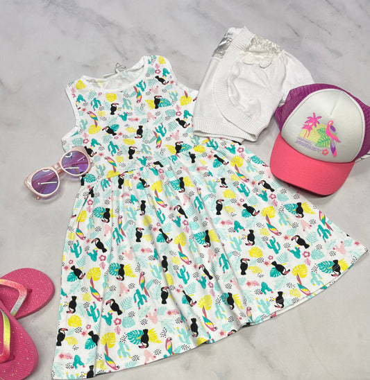 ☀️ Robe : En beau coton stretch 6 ans fille Tag neuve !