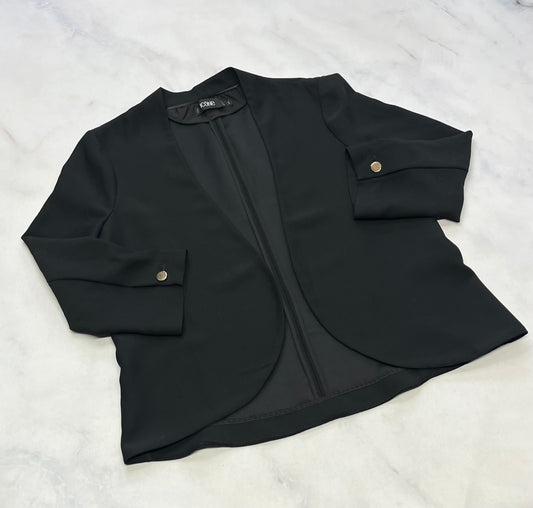 ..Simmons : Veste tissu chic fait Small femme manche 3 quart bouton or comme neuf !