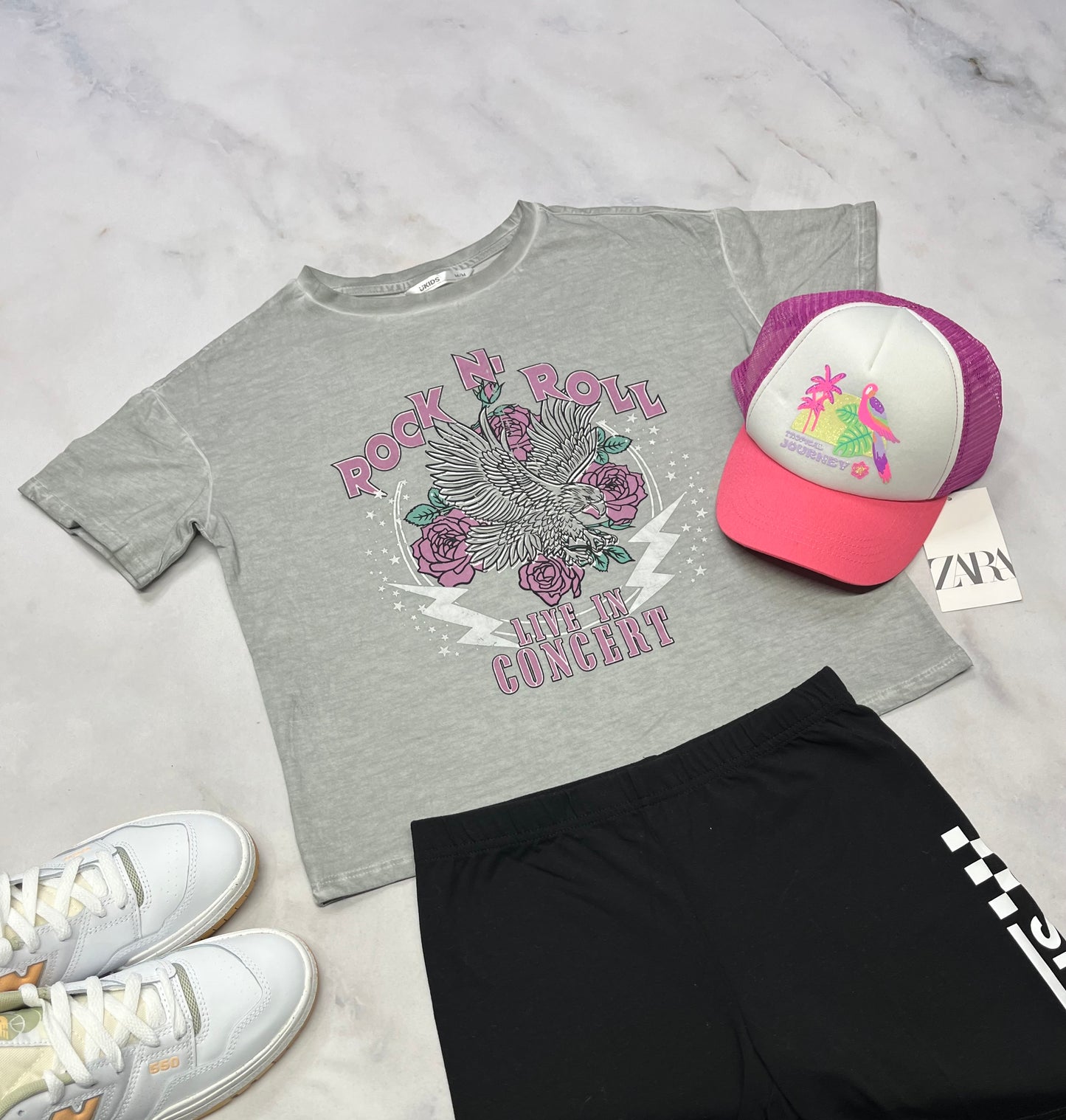 💕 T-Shirt : coupe tendance look vieillit 10-12 ans fille neuf !