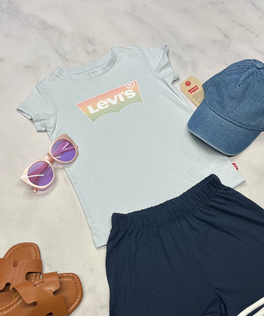 🩵 Manche courte : Levis bleuté 5 ans fille neuf !