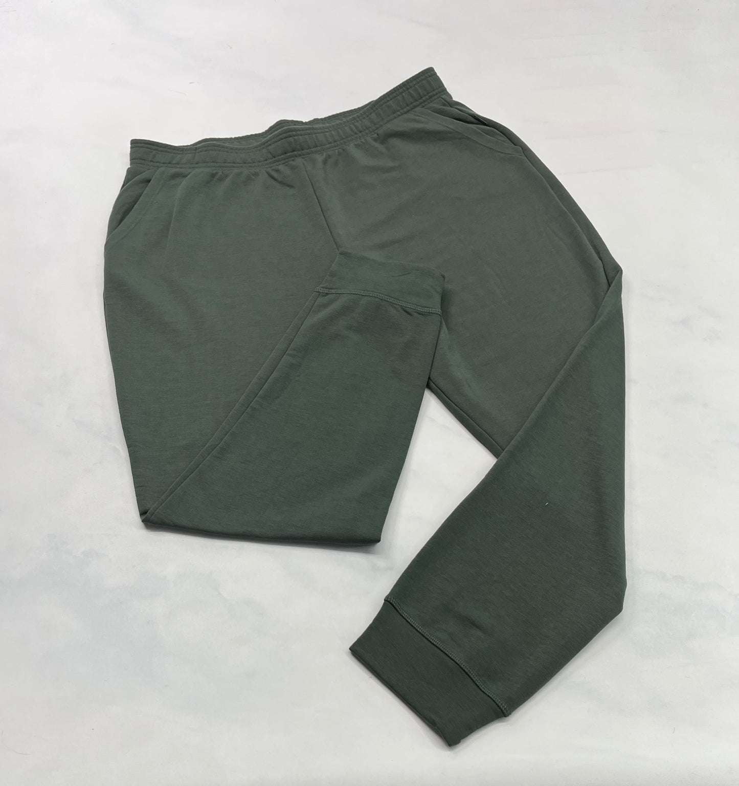 Solde ! Jogger : vert foncé L/ femme relax fit ( mini micro point de maille ).