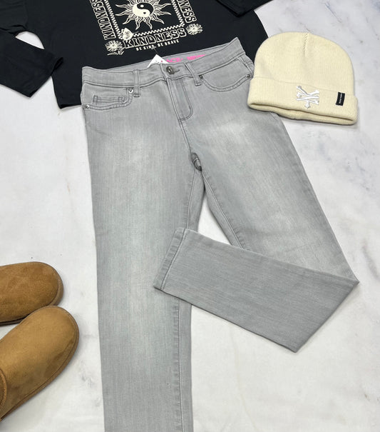 ✨Skinny jeans : gris , stretch 10 ans fille ajustable . Neuf !