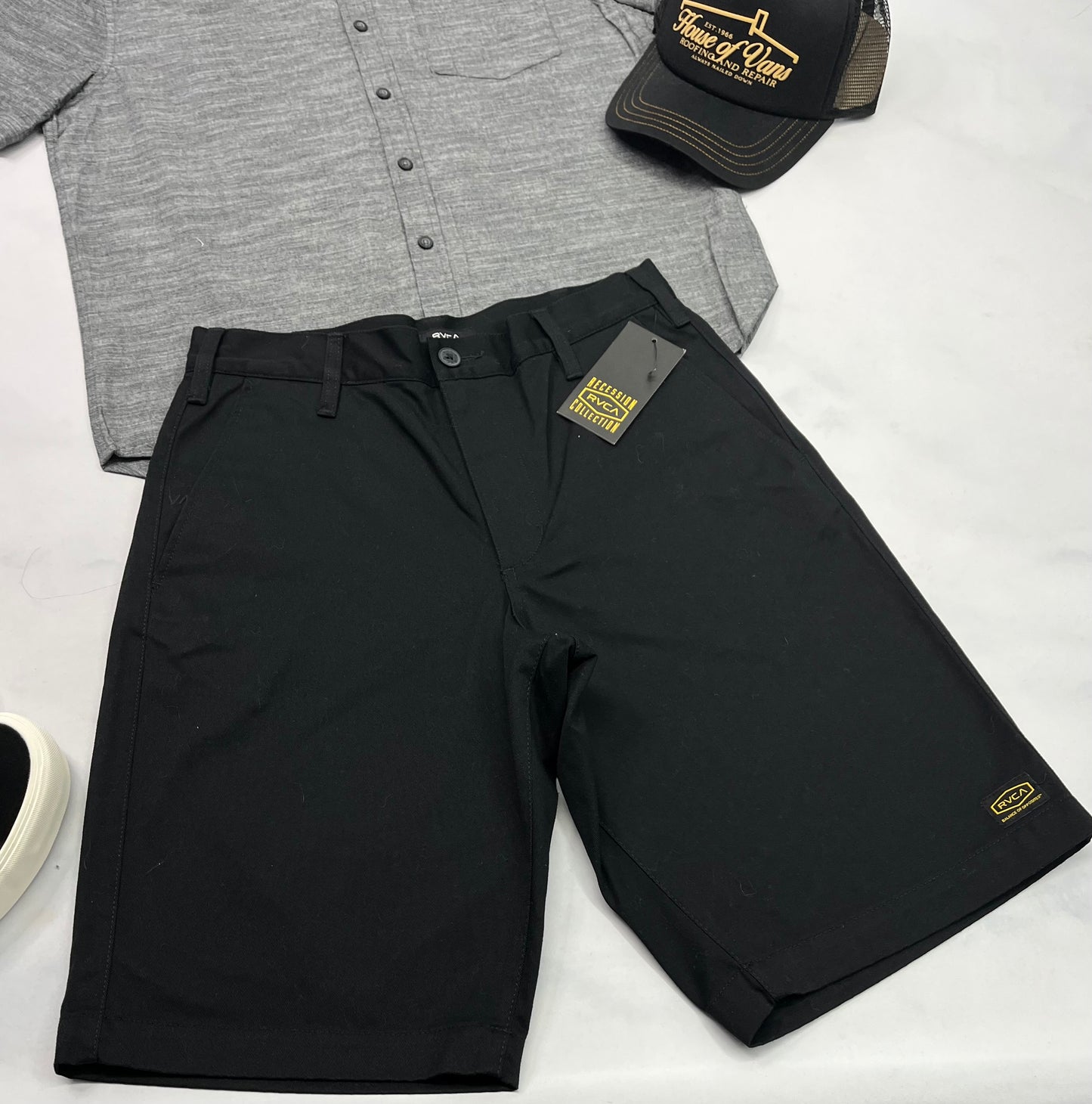 ☀️ Bermuda RVCA : Noir 30 (28-30) homme neuve ! coupe jambe relax tendance .
