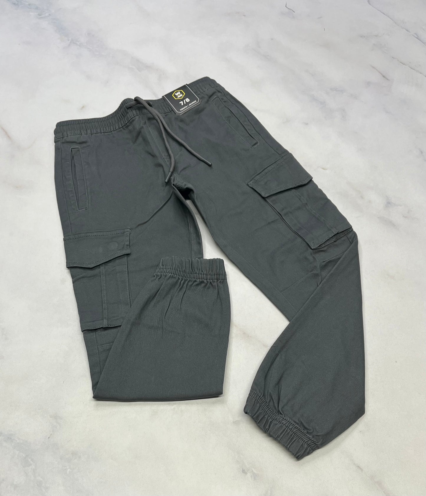 Pantalon cargo : West gris neuf! 7-8 ans