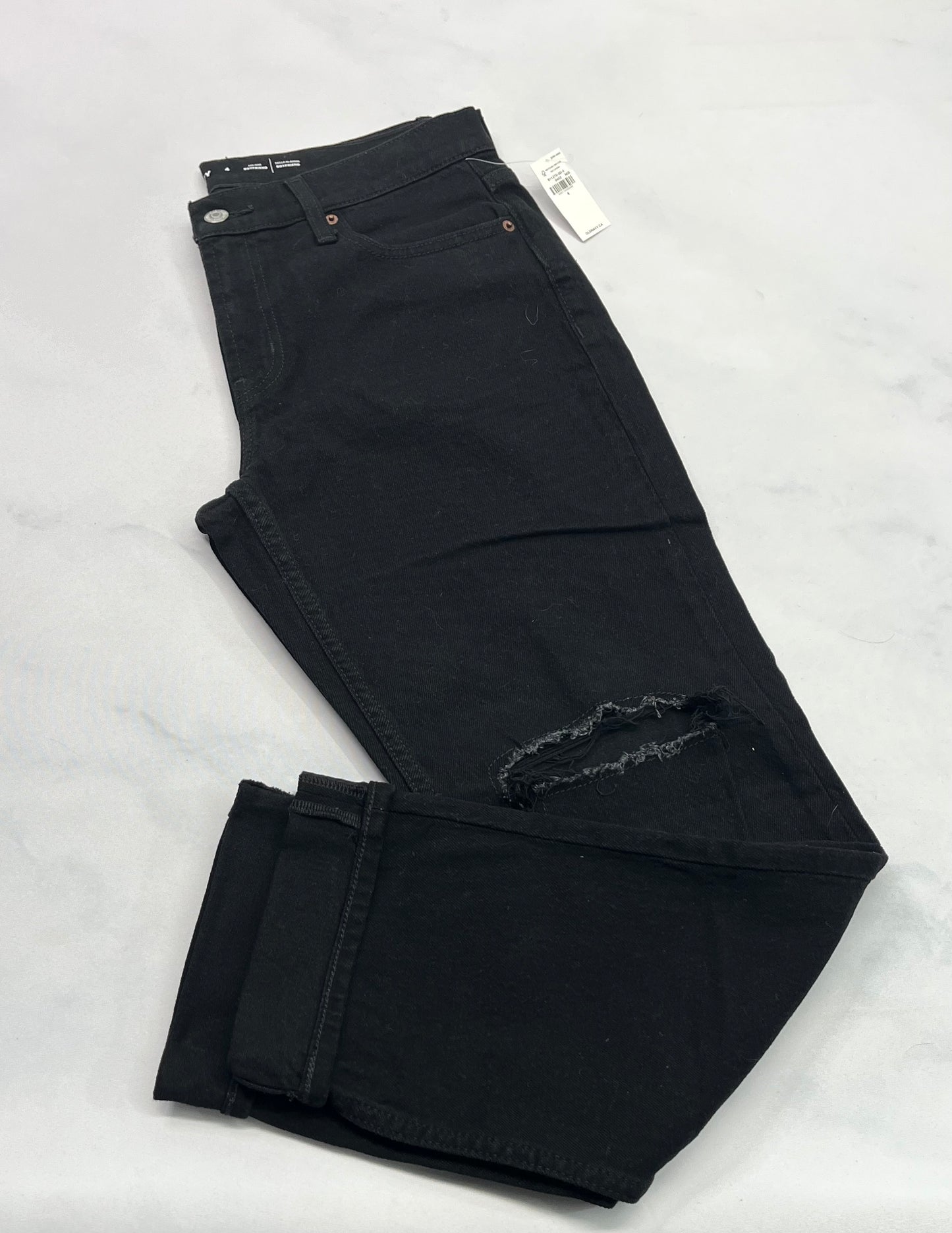 Old N. Jeans noir boyfriends / small femme