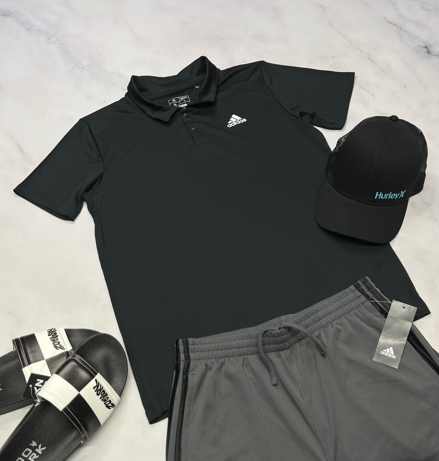 😍 Polo Adidas : tissu de sport 18-20 ans neuf ! ( noir )