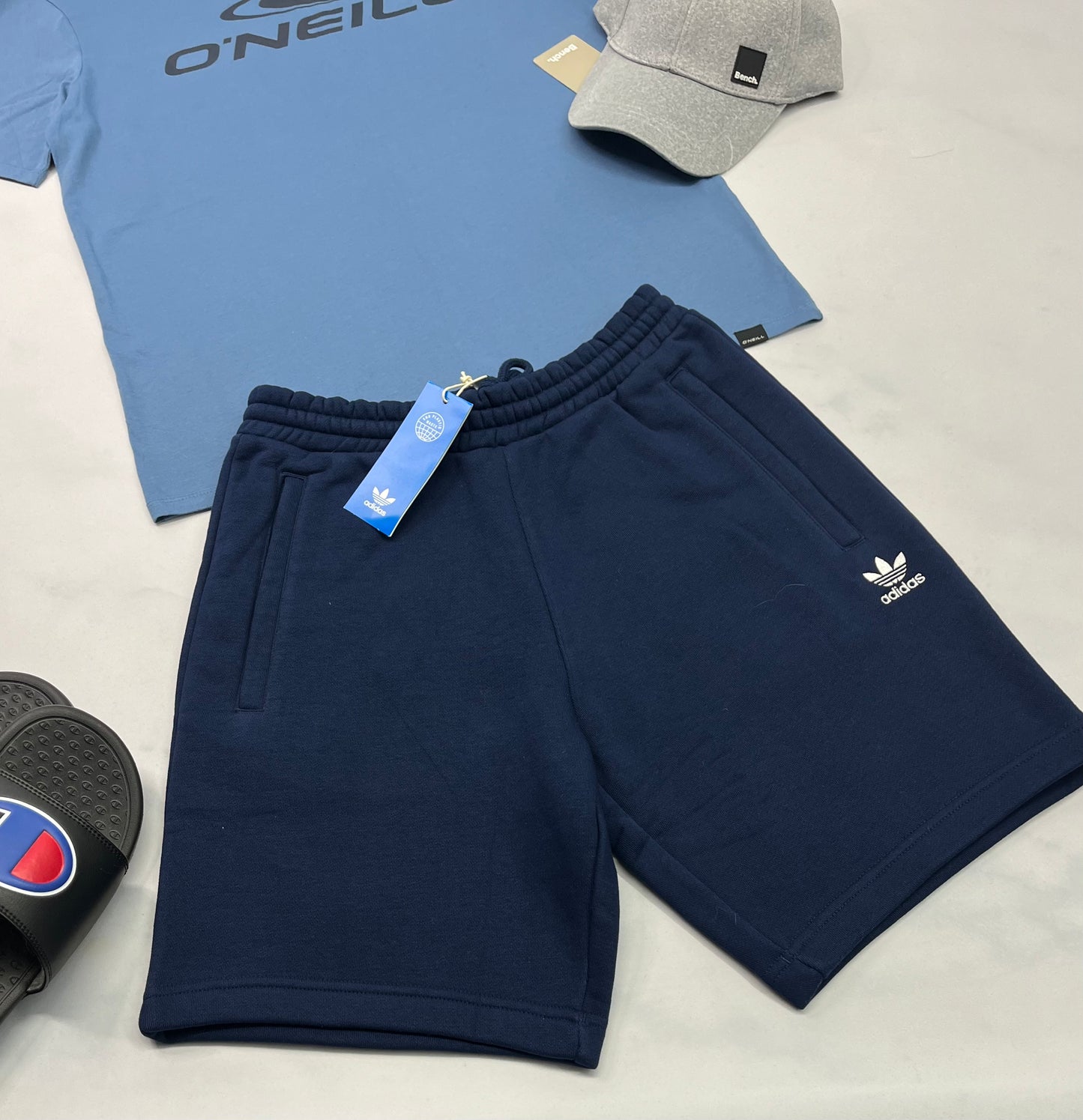 🌴 Bermuds ouaté : Adidas S/ homme ( fait 16 ado ) neuf ! Marine .