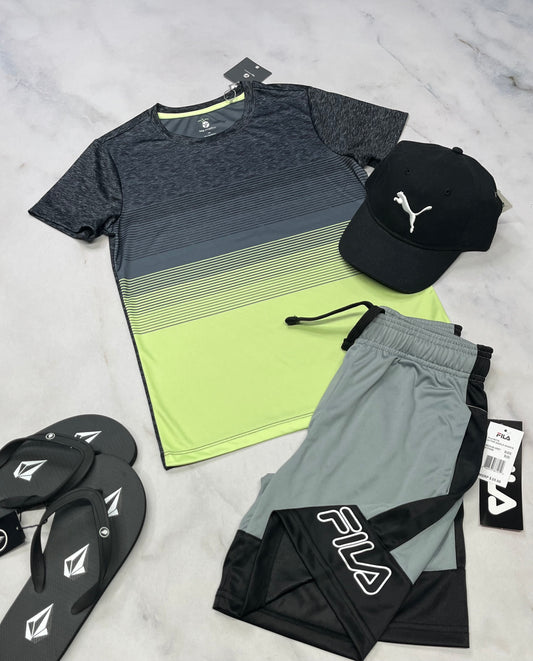 🛹 Manche courte : en tissu de sport qui ne décolore pas . Tag fait 8-10 ans neuf !( le derrière est charcoal)