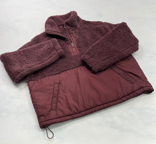 Par dessus : Manteau demi zip tissu Sherpa doux confo . Fait L/ femme neuf !