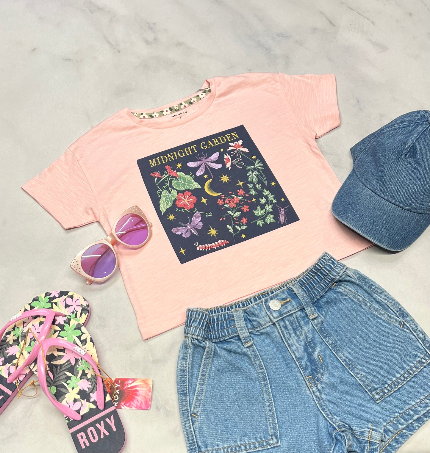 🌸 Manche courte : rose soft blum 5 ans fille neuf !
