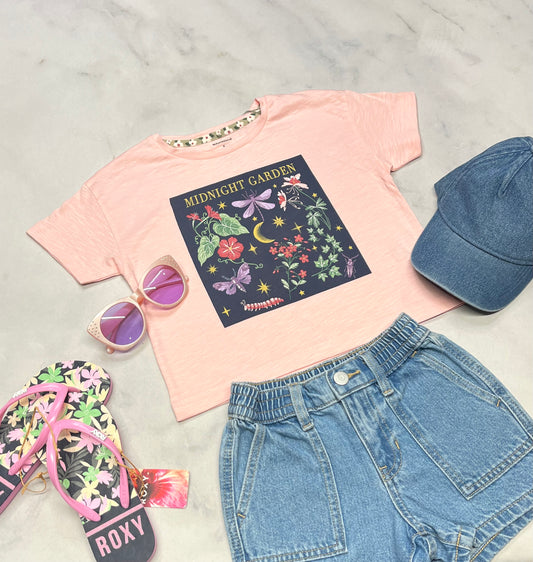 🌸 Manche courte : rose soft blum 5 ans fille neuf !