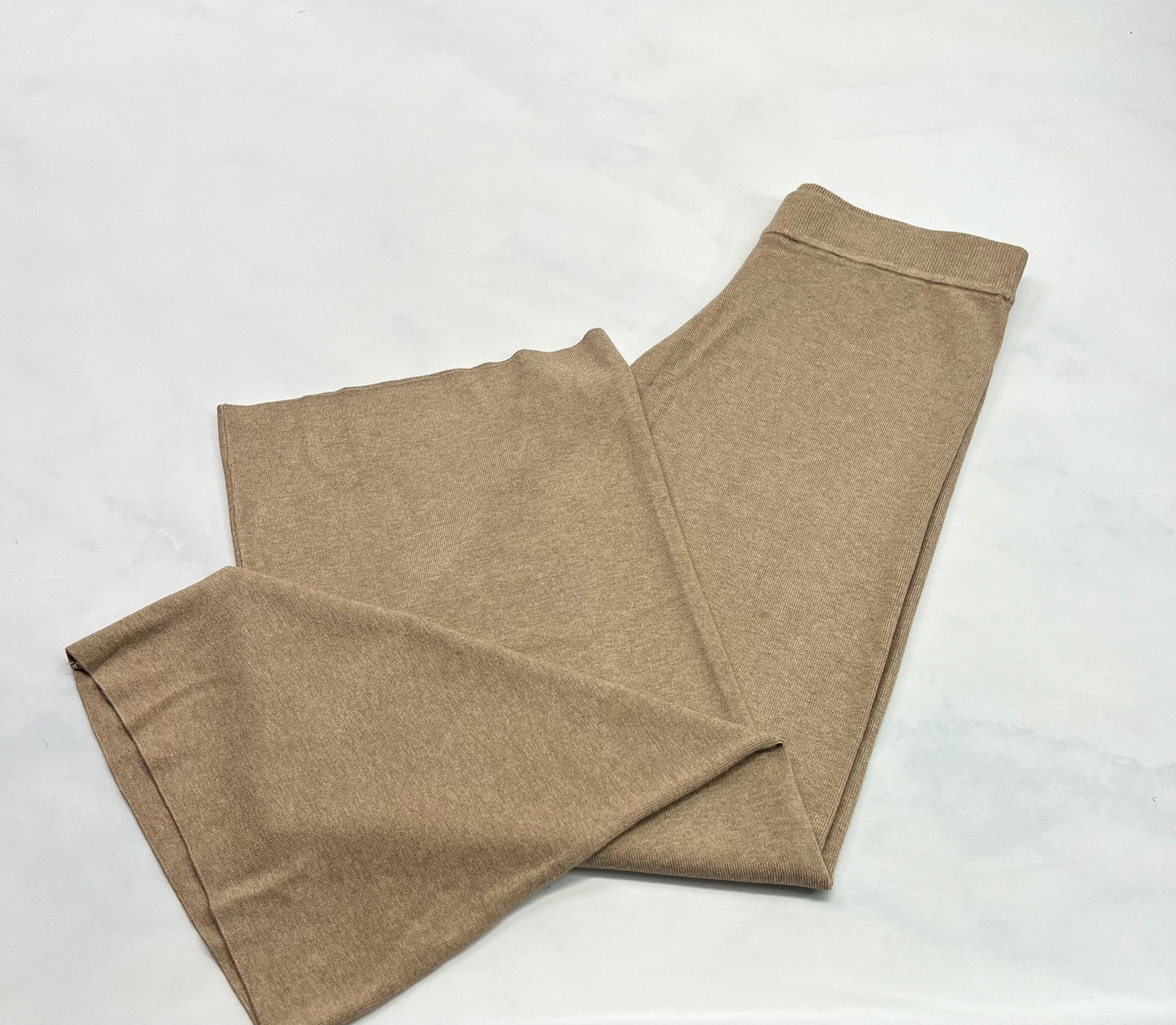 Pantalon : En tricot taille haute jambe large neuf ! Médium femme Coupe relax .