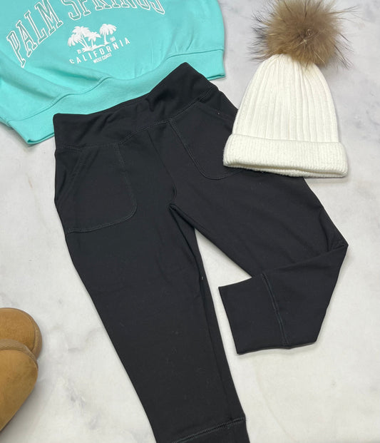 ❄️ Jogger noir : tissu soft stretch 4 ans fille neuf !