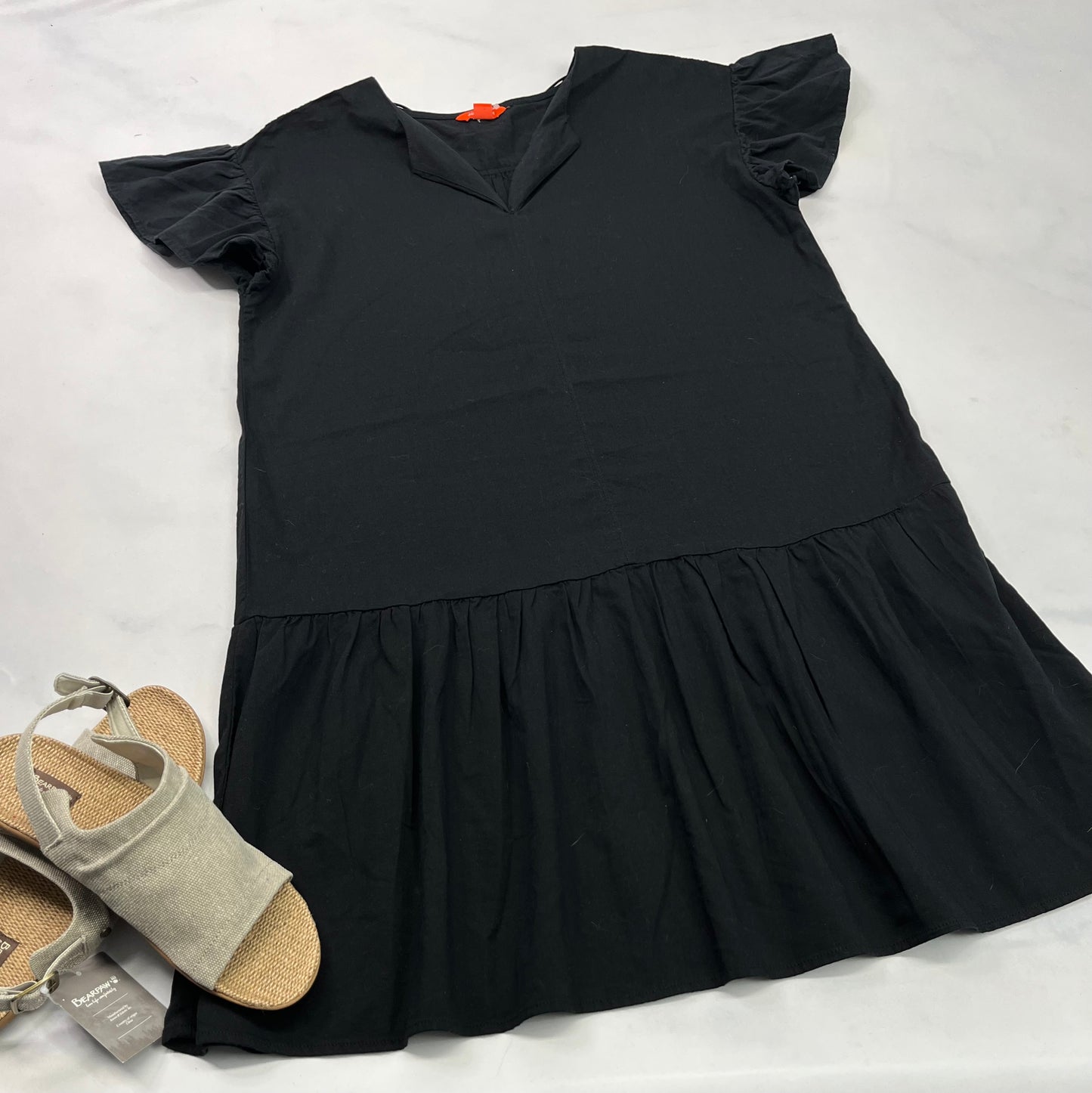 🌴 Robe : Joe Fresh noir XL/14 ans femme comme neuve. Manche superbe et coupe relax .