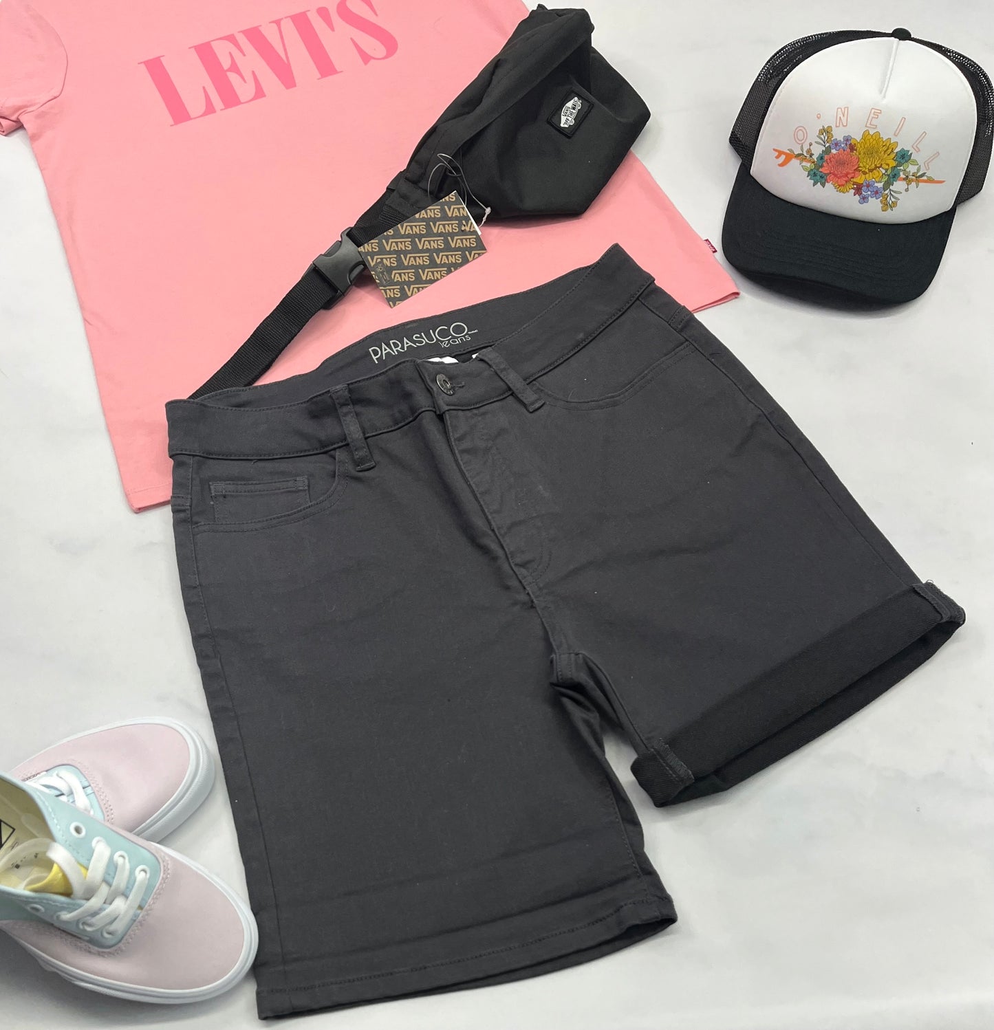 💕 Bermuda : Parasuco charcoal 10(9-10 ans ) femme neuf ! Souple stretch dans tout les sens neuf!