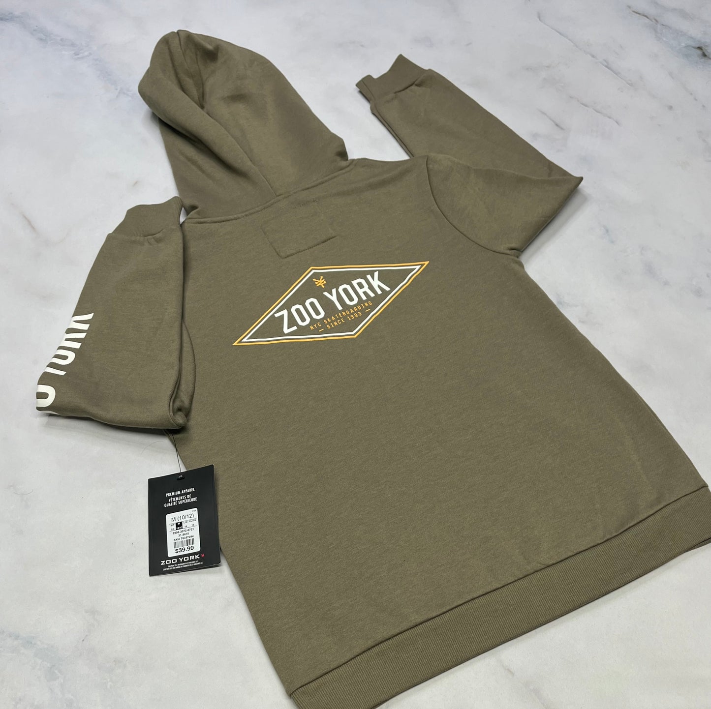 Cagoule Zoo York : kaki 10-12 ans neuve !