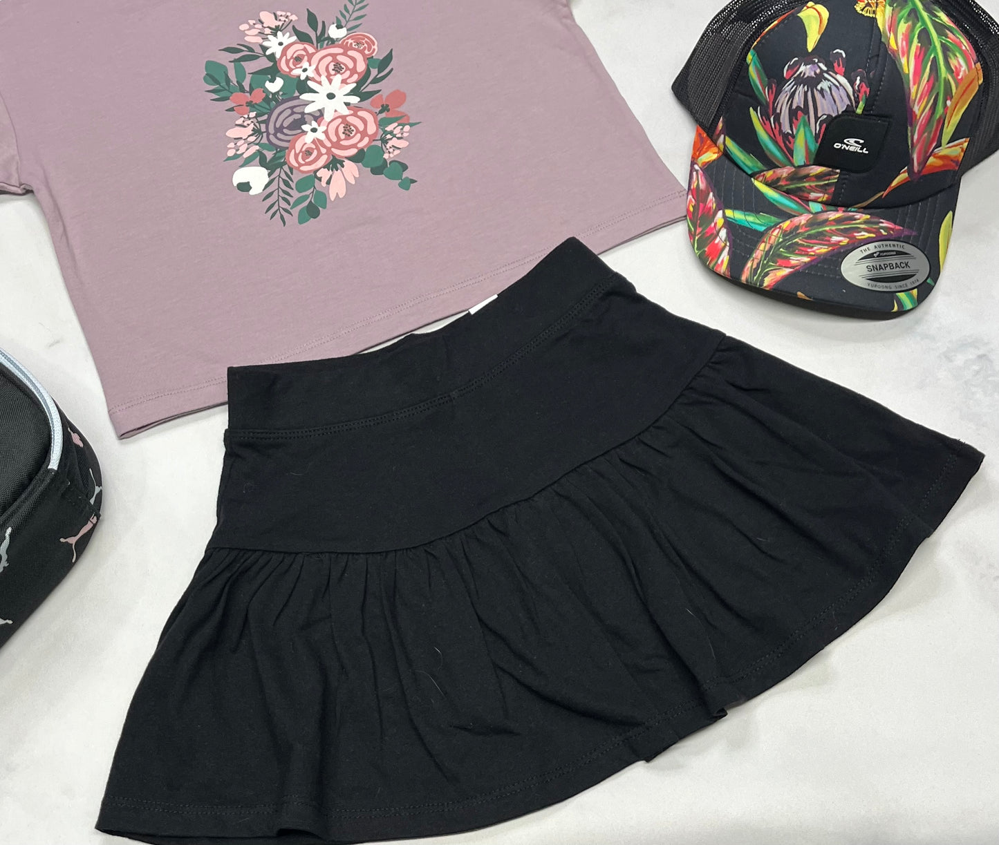 🍃 Jupe avec short : noir intégré 5-6 ans fille neuve .