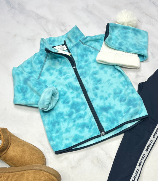 ❄️ Veste zip en doux polar : 5 ans fille coupe relax / confo . Neuve .